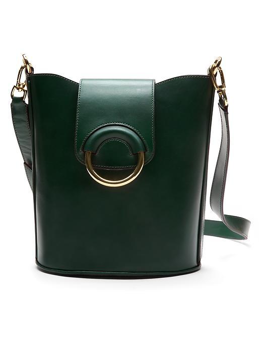 Banana Republic Italian Vachetta Bucket Bag Size One Size - Green