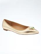 Banana Republic Embellished Pointed Toe Robin Ballet Flat - Gold