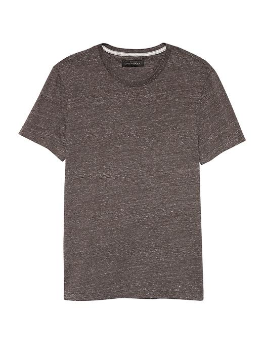 Banana Republic Mens Soft-wash Crew-neck T-shirt Cocoa Heather Size Xl