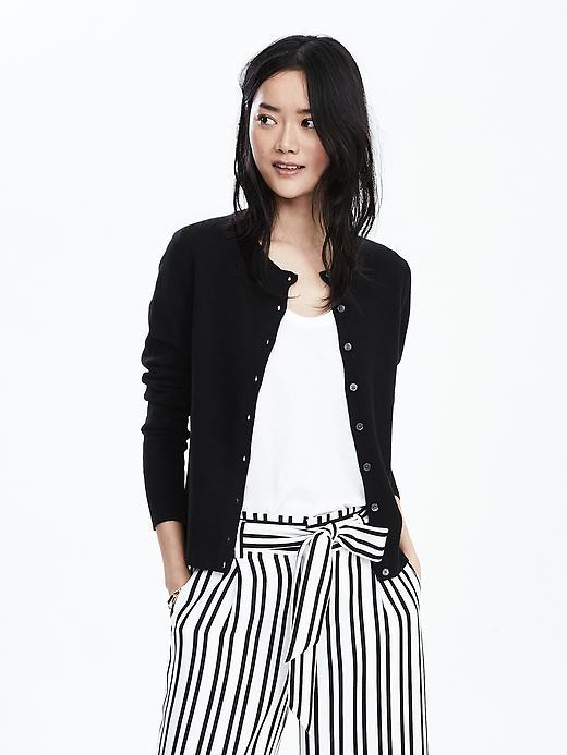Banana Republic Womens Todd &amp; Duncan Cashmere Cardigan Size L - Black