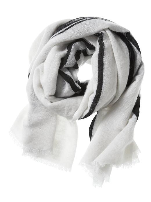Banana Republic Xo Scarf Size One Size - Black/white