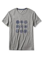 Banana Republic Mens Spokes Graphic Tee Size L Tall - Medium Gray Heather