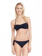 Banana Republic Ruffle Bikini Top Size L - Preppy Navy