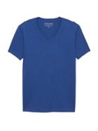 Banana Republic Mens Authentic Supima Cotton V-neck T-shirt Cobalt Blue Size L