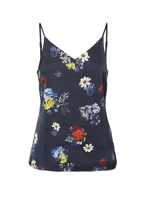 Banana Republic Womens Floral Strappy Camisole Navy Size Xs