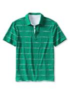 Banana Republic Mens Slim Fit Raw Edge Cotton Polo Size L - Emerald Cove