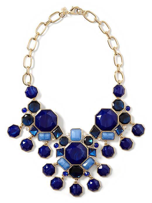 Banana Republic Midnight Sail Statement Necklace - Blue