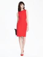 Banana Republic Womens Bi Stretch Pleat Dress Size 0 Petite - Poster Red