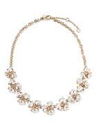 Banana Republic Womens Clear Sparkle Cluster Necklace Clear Size One Size