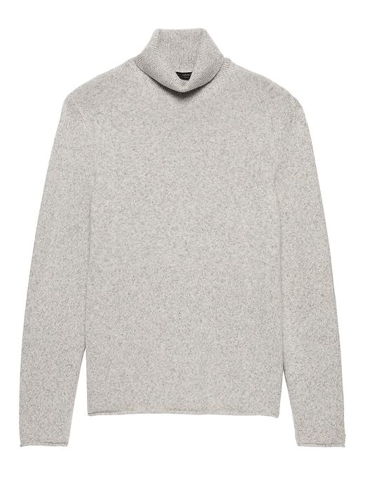 Banana Republic Mens Cashmere Turtleneck Sweater Light Gray Size Xs