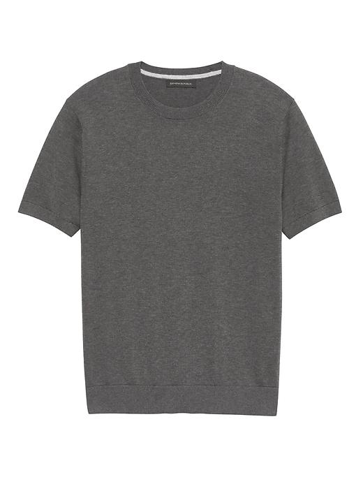 Banana Republic Mens Supima Cotton Crew-neck Sweater Dark Charcoal Size Xl