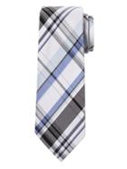 Banana Republic Mens Madras Plaid Cotton-silk Nanotex Tie Coastal Blue Size One Size