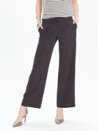 Banana Republic Womens Heritage Drawstring Crop Trouser Size 0 Regular - Dark Graphite
