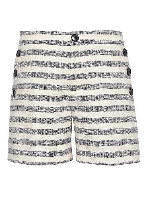 Banana Republic Womens Tweed Stripe 5 Sailor Short Light Blue Stripe Size 12