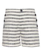 Banana Republic Womens Tweed Stripe 5 Sailor Short Light Blue Stripe Size 12