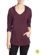 Banana Republic Womens Factory Draped Pullover Hoodie Purple Fig Size S