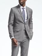 Banana Republic Mens Standard Gray Merino Wool Suit Jacket - Grey