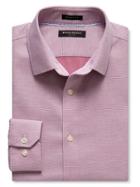Banana Republic Mens Camden Fit Non Iron Textured Shirt Size L Tall - Deep Rose