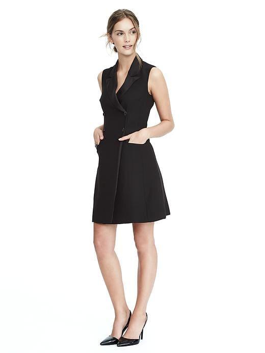 Banana Republic Womens Tuxedo Dress - Black