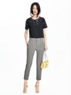 Banana Republic Womens Avery Fit Gray Italian Wool Crop Size 0 Regular - Gray