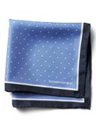 Banana Republic Mens Polka Dot Silk Pocket Square Slalom Blue Size One Size