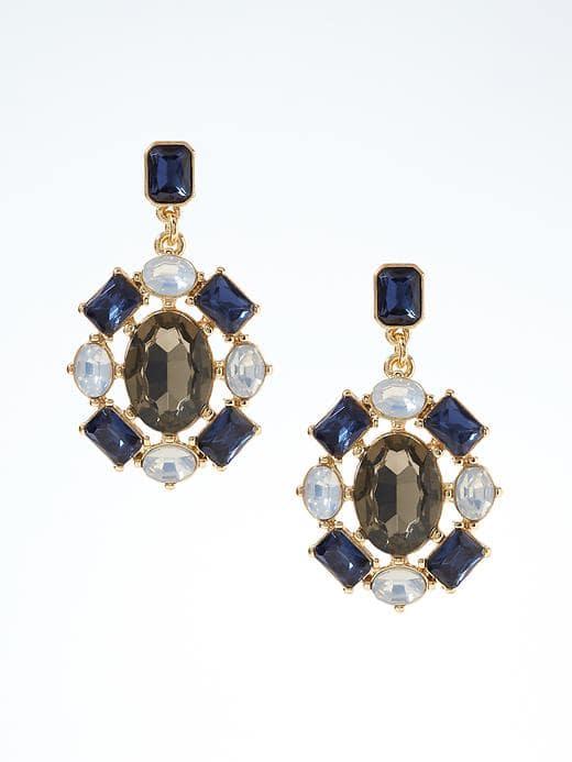 Banana Republic Geo Sapphire Earring - Sapphire Blue