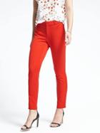 Banana Republic Womens Sloan Fit Solid Pant - Geo Red
