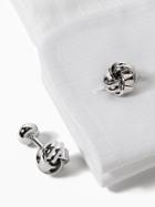 Banana Republic Twisted Knot Cuff Links - Silver