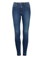 Banana Republic Womens Devon Legging-fit Luxe Sculpt Medium Wash Jean With Fray Hem Indigo Size 29