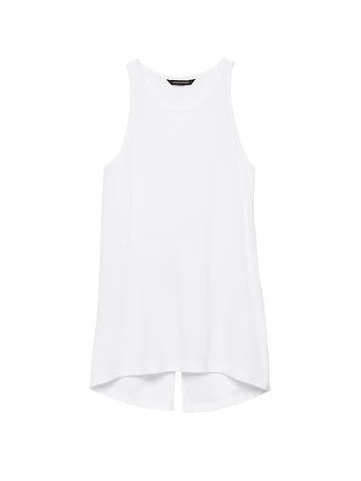 Banana Republic Womens Life In Motion Ultra-soft Modal Twist Back Top White Size Xxl