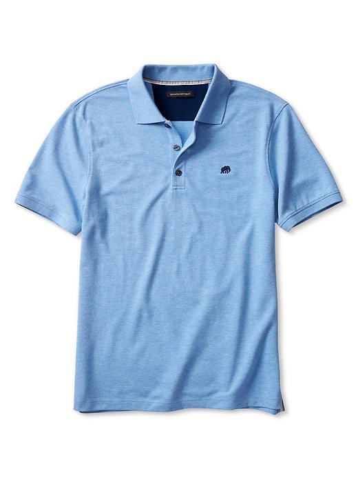 Banana Republic Signature Pique Polo Size L - Light Blue Heather