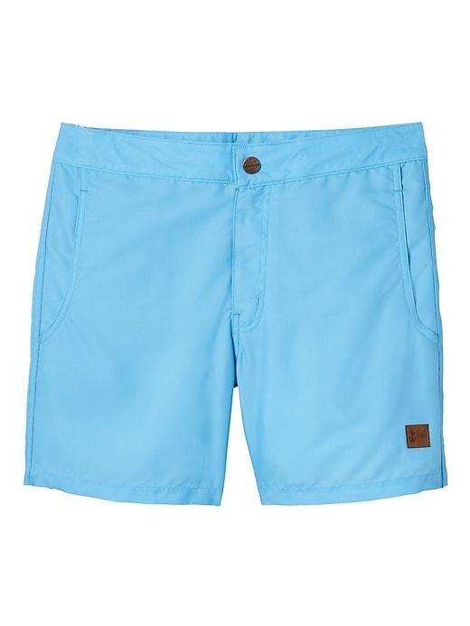 Banana Republic Mens Retromarine   Solid Swim Short Turquoise Size 33w