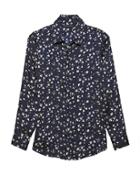 Banana Republic Womens Dillon Classic-fit Floral Shirt Floral Size S