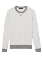 Banana Republic Mens Pima Cotton Cashmere Heathered Crew-neck Sweater Undertone Gray Size Xxs