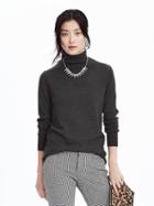 Banana Republic Womens Heritage Ribbed Turtleneck Size M - Charcoal