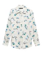 Banana Republic Womens Dillon Classic-fit Halli Floral Shirt White Size Xs