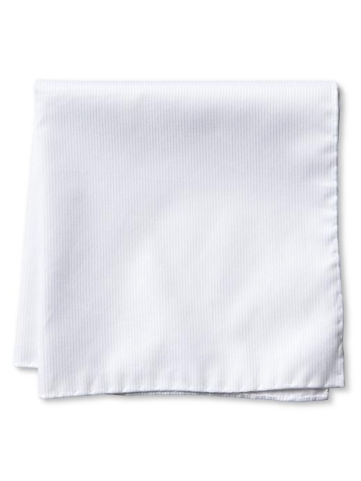 Banana Republic White Cotton Pocket Square