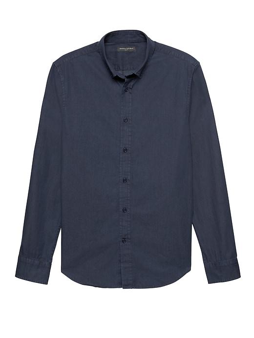 Banana Republic Mens New Slim-fit Denim Shirt Washed Indigo Size S