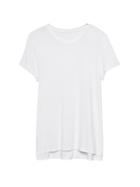 Banana Republic Womens Petite Threadsoft High-low Hem T-shirt White Size S