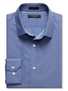 Banana Republic Mens Grant Fit Non Iron Shirt Size L Tall - Regatta Blue