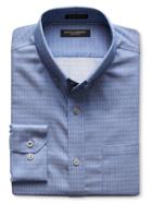 Banana Republic Mens Camden Fit Blue Diamond Non Iron Shirt Size L Tall - Indigo