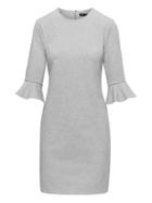 Banana Republic Womens Heathered Ponte Flutter-sleeve Dress Heather Gray Size 10