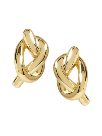 Banana Republic Womens Everyday Luxuries 14k Gold-plated Knot Stud Gold Size One Size