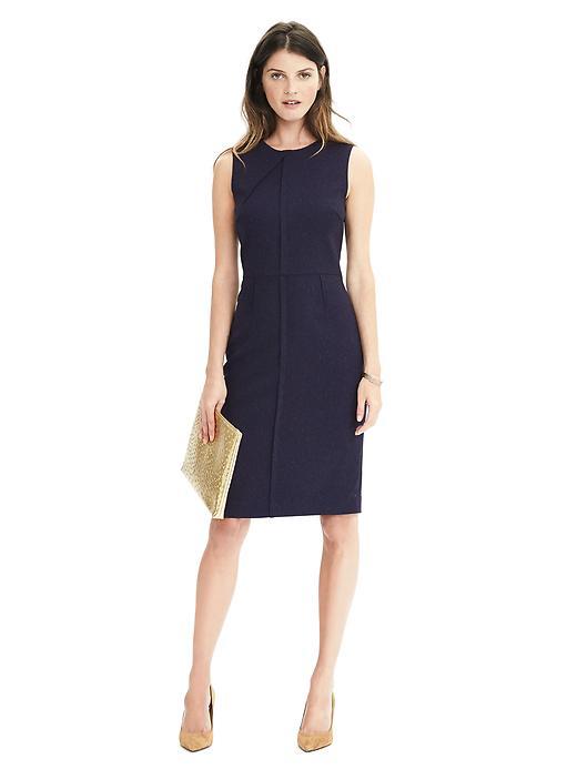 Banana Republic Womens Pleated Flannel Dress Size 0 Petite - Navy