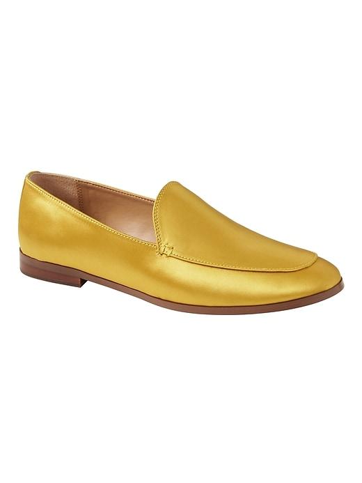 Banana Republic Womens Demi Satin Loafer Spiced Citron Size 7