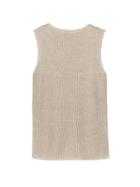 Banana Republic Womens Italian Linen Sweater Shell Sand Size M