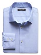 Banana Republic Slim Fit Non Iron Dobby Shirt Size L - Damselfish Blue