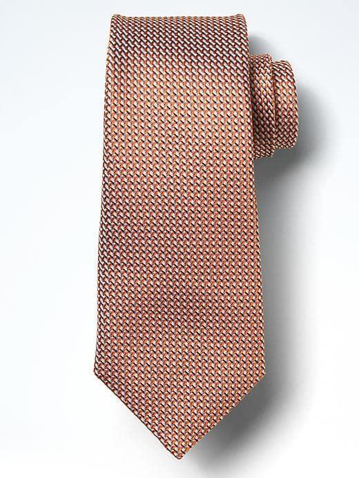 Banana Republic Mens Woven Tie - Orange
