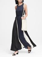 Banana Republic Womens Paneled Maxi Dress Navy, Black & White Size 14
