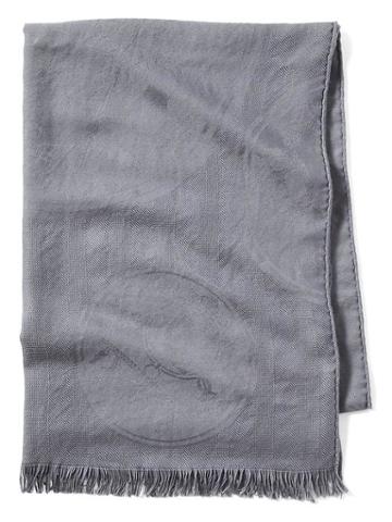 Banana Republic Luxe Vintage Hermes Gray Cashmere Shawl - Gray